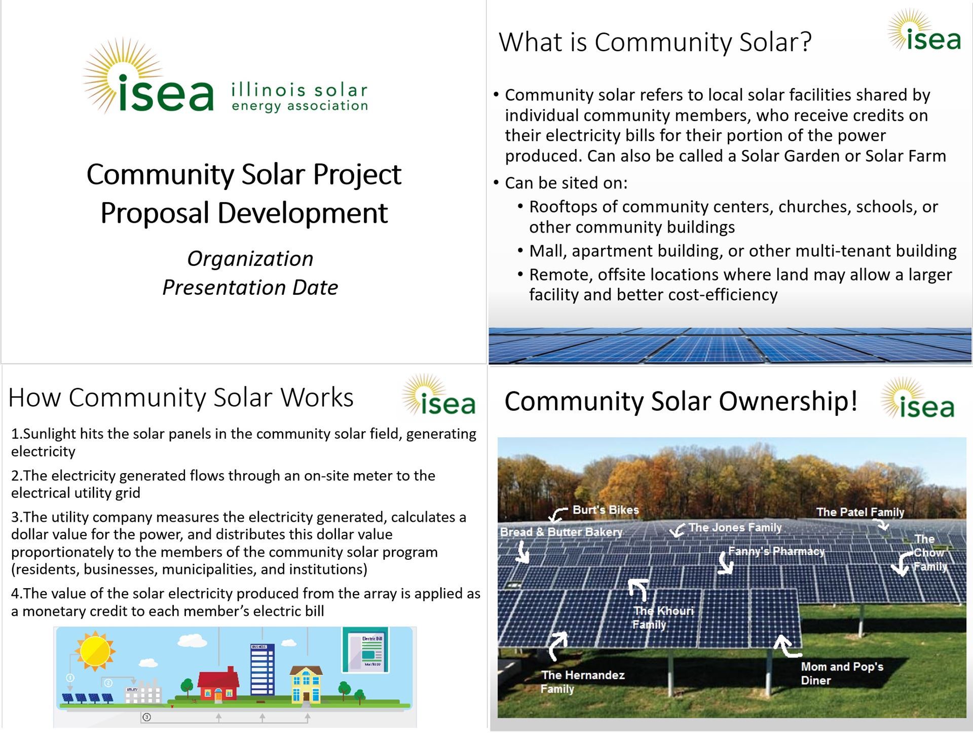 Illinois Solar Energy Association Community Solar Project Proposal